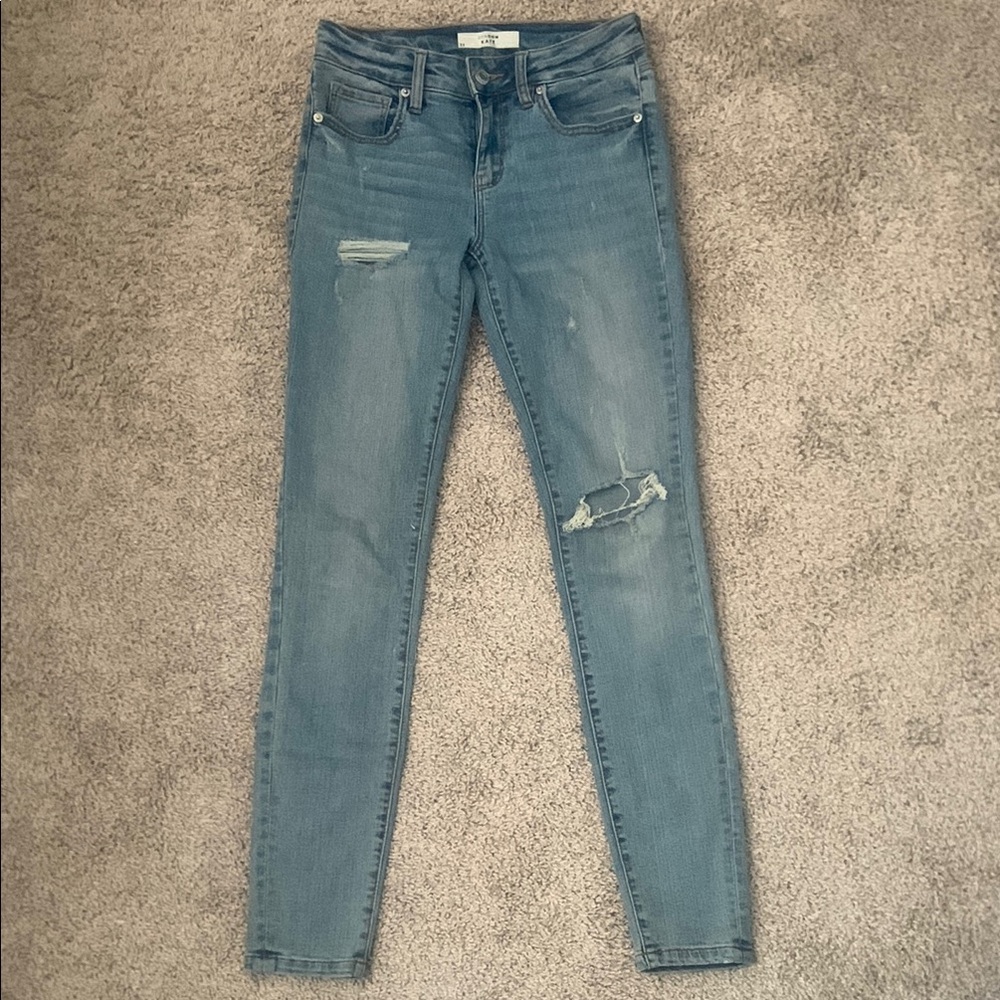 Women's Blue Distressed Jeans